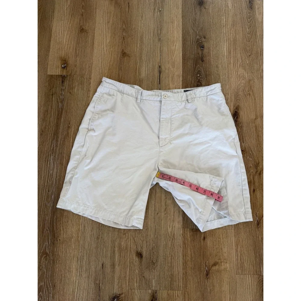 Vineyard Vines Club Shorts Mens 38 Stone White Cotton Twill Chino Golf Preppy